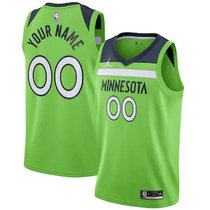 Youth Customized Jordan Minnesota Timberwolves Green Authentic Stitched NBA jersey.jpg