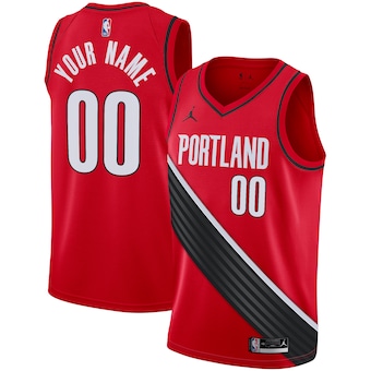 Youth Customized Jordan Portland Trail Blazers Red Authentic Stitched NBA jersey
