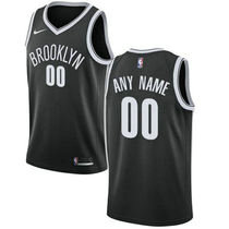 Youth Customized Nike Brooklyn Nets Black Authentic Stitched NBA jersey