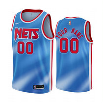 Youth Customized Nike Brooklyn Nets Blue Classic Authentic Stitched NBA jersey