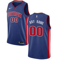 Youth Customized Nike Detroit Pistons Blue Authentic Stitched NBA jersey
