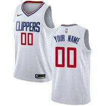 Youth Customized Nike Los Angeles Clippers White Authentic Stitched NBA jersey