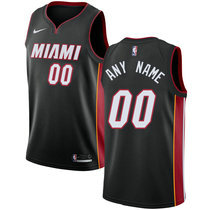 Youth Customized Nike Miami Heat Black Authentic Stitched NBA jersey