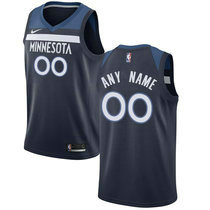 Youth Customized Nike Minnesota Timberwolves Navy Blue Authentic Stitched NBA jersey