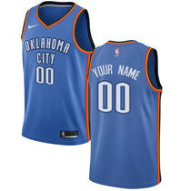 Youth Customized Nike Oklahoma City Thunder Blue Authentic Stitched NBA jersey