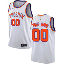 Youth Customized Nike Phoenix Suns White Authentic Stitched NBA jersey