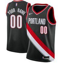 Youth Customized Nike Portland Trail Blazers Black Authentic Stitched NBA jersey