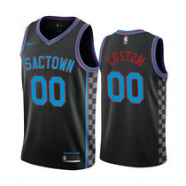 Youth Customized Nike Sacramento Kings Black  2020-21 City Authentic Stitched NBA jersey
