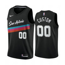 Youth Customized Nike San Antonio Spurs Black 2020-21 City Authentic Stitched NBA jersey