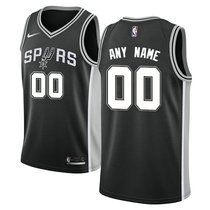 Youth Customized Nike San Antonio Spurs Black Authentic Stitched NBA jersey