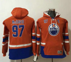 Youth Edmonton Oilers #97 Connor McDavid All Stitched Hooded Sweatshirt