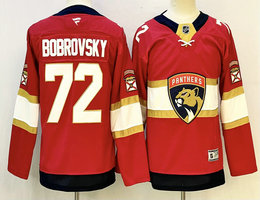 Youth Fanatics Florida Panthers #72 Sergei Bobrovsky Red Authentic Stitched NHL jersey