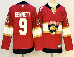 Youth Fanatics Florida Panthers #9 Sam Bennett Red Authentic Stitched NHL jersey