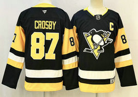 Youth Fanatics Pittsburgh Penguins #87 Sidney Crosby Black Authentic Stitched NHL jersey