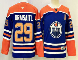 Youth Fanatics Edmonton Oilers #29 Leon Draisaitl Royal Blue 2024 Winter Classic NHL Jersey