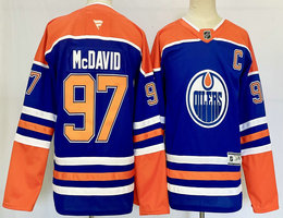 Youth Fanatics Edmonton Oilers #97 Connor McDavid Blue Authentic Stitched NHL jersey