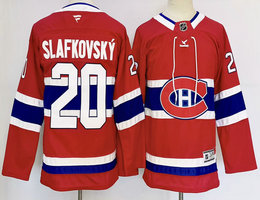 Youth Fever Montreal Canadiens #20 Juraj Slafkovsky Red Authentic Stitched NHL Jerseys