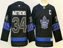 Youth Fanatics Toronto Maple Leafs #34 Auston Matthews Black Authentic Stitched NHL Jersey