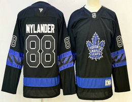 Youth Fanatics Toronto Maple Leafs #88 William Nylander Black two-sided Authentic Stitched NHL Jersey