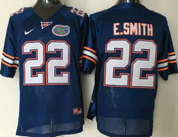 Youth Florida Gators #22 Emmitt Smith Blue Authentic Stitched NCAA Jersey