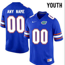 Youth Florida Gators Customized College Footbal Blue Authentic Stitched NCAA Jersey