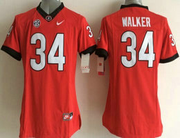 Youth Georgia Bulldogs #34 Herschel Walker Red Authentic Stitched NCAA Jersey