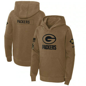 Youth Green Bay Packers 2023 Camo Salute To Service Pullove Hoodie
