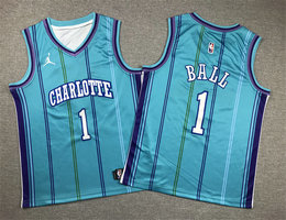 Youth Jordan Charlotte Hornets #1 LaMelo Ball Blue NBA jersey