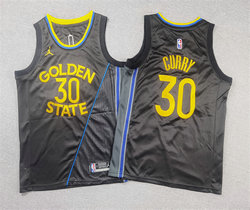 Youth Jordon Golden State Warriors #30 Stephen Curry Black NBA Jersey