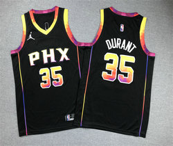 Youth Jordon Phoenix Suns #35 Kevin Durant Black Stitched NBA Jersey