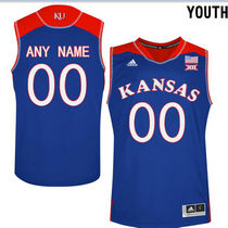 Youth Kansas Jayhawks Customized College Blue Authentic Basketball Jersey