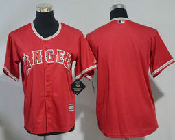Youth Los Angeles Angels of Anaheim Blank Red Authentic stitched MLB jersey