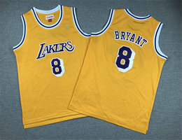 Youth Los Angeles Lakers #8 Kobe Bryant Gold Stitched Jersey