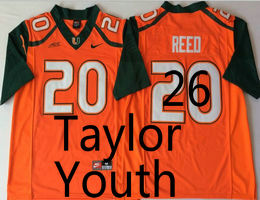 Youth Miami Hurricanes #26 Taylor Orange 2018 Stitched NCAA Jerseys