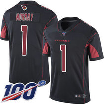 Youth Nike Arizona Cardinals #1 Kyler Murray 100th Season Black Rush Authentic Stitched NFL Jersey