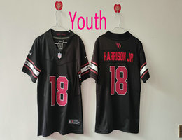 Youth Nike Arizona Cardinals #18 Marvin Harrison Jr Black 2023 F.U.S.E. Football Stitched Jersey