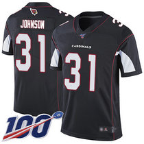 Youth Nike Arizona Cardinals #31 David Johnson 100th Season Black Vapor Untouchable Limited Authentic Stitched NFL Jersey