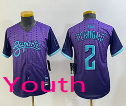 Youth Nike Arizona Diamondbacks #2 Geraldo Perdomo Purple 2025 City MLB Jersey
