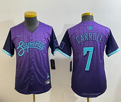 Youth Nike Arizona Diamondbacks #7 Corbin Carroll Purple 2025 City MLB Jersey