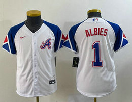 Youth Nike Atlanta Braves #1 Ozzie Albies 2023 City Authentic Stitched MLB Jersey