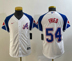 Youth Nike Atlanta Braves #54 Max Fried white 2023 City Authentic Stitched MLB Jerseys