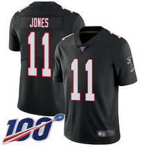 Youth Nike Atlanta Falcons #11 Julio Jones 100th Season Black Vapor Untouchable Authentic stitched NFL jersey