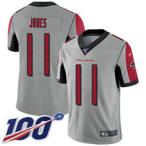 Youth Nike Atlanta Falcons #11 Julio Jones 100th Season Grey Inverted Legend Vapor Untouchable Authentic Stitched NFL jersey
