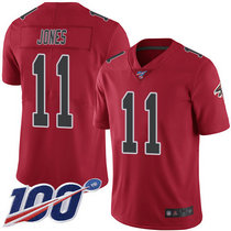 Youth Nike Atlanta Falcons #11 Julio Jones 100th Season Red Rush Authentic Stitched NFL Jersey