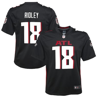 Youth Nike Atlanta Falcons #18 Calvin Ridley Black Game Authentic Stitched NFL Jersey