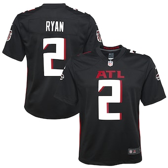 Youth Nike Atlanta Falcons #2 Matt Ryan Black Game Authentic Stitched NFL Jersey