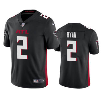 Youth Nike Atlanta Falcons #2 Matt Ryan Black Game Authentic Stitched NFL Jersey