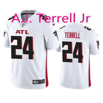 Youth Nike Atlanta Falcons #24 A.J. Terrell Jr White Game Authentic Stitched NFL Jersey
