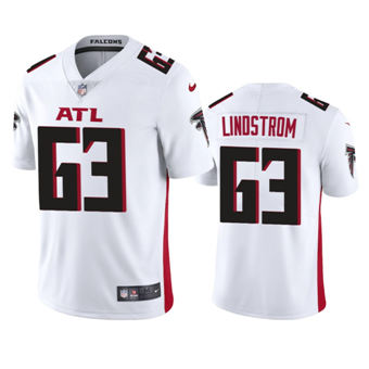 Youth Nike Atlanta Falcons #63 Chris Lindstrom White Game Authentic Stitched NFL Jersey