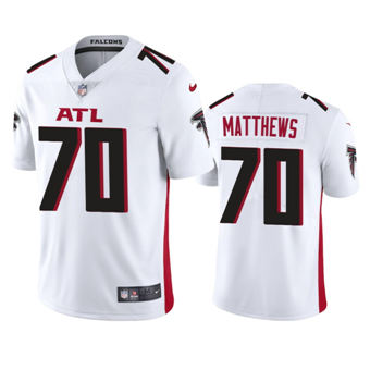 Youth Nike Atlanta Falcons #70 Jake Matthews White Game Authentic Stitched NFL Jersey